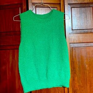 Green sweater vest